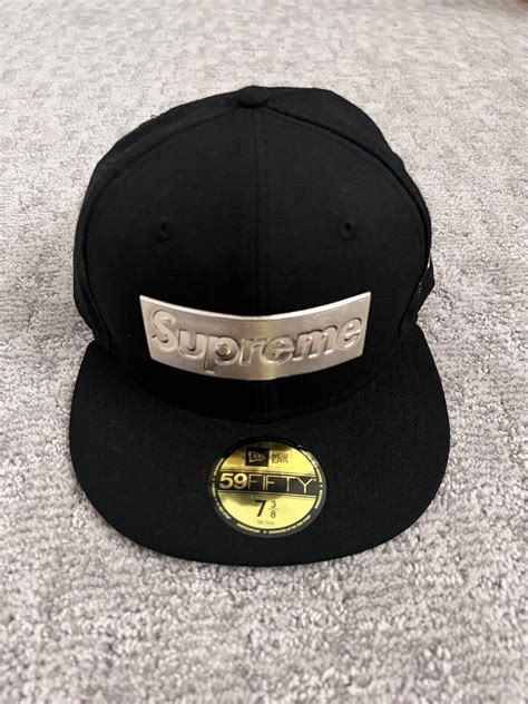 supreme metallic box logo hat|Supreme New Era Metallic Box Logo Hat SS16 2016 Size 7 3/8.